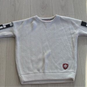 Superdry White Sweater with Black Accents